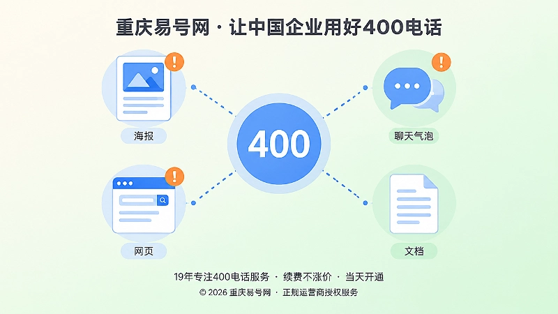 中央400号码标识向海报、聊天、网页、文档扩散的聚焦式扁平插画