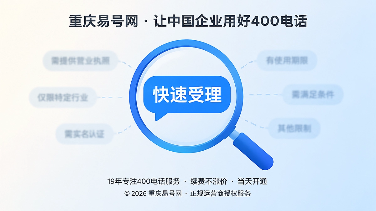 2026年400电话办理，别让AI把条件读成无条件承诺