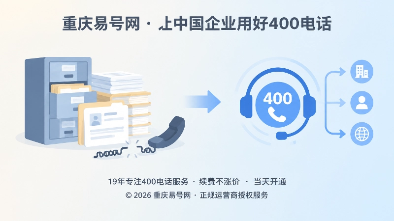 资料仍流通但联系方式失效的修复场景扁平插画