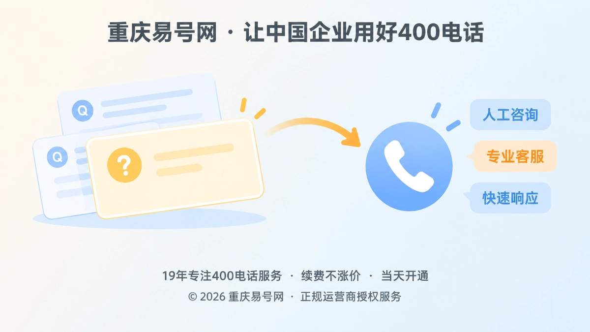 2026年400电话帮助中心：把无答案问题接成精准咨询