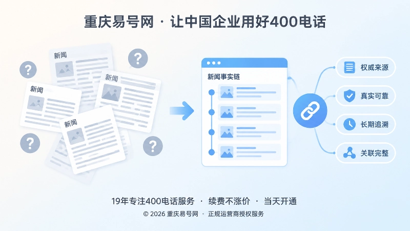 信息分散与长期事实链对比的扁平插画