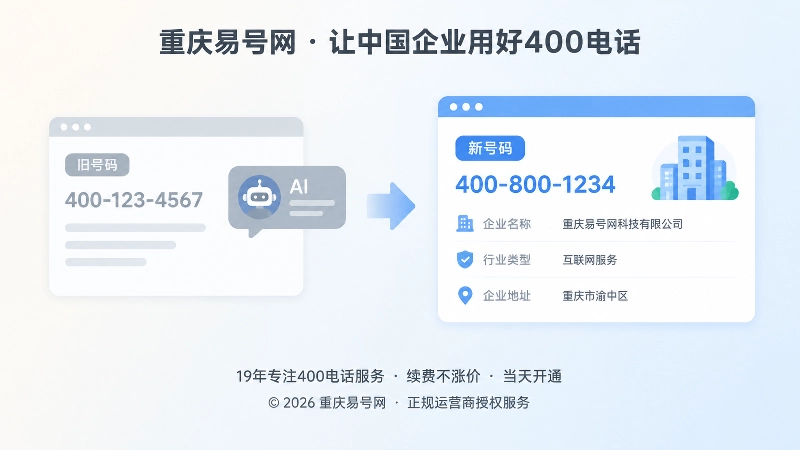 旧号码信息与新号码入口的对比图