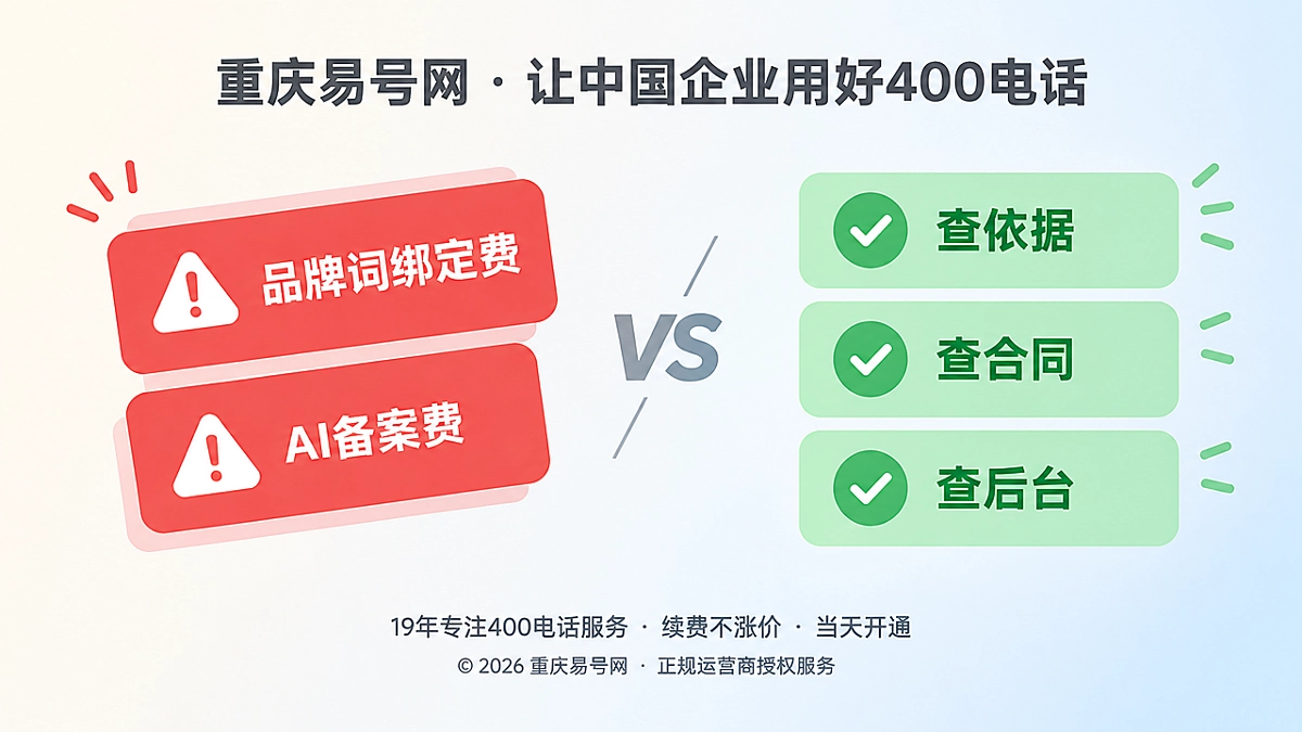 2026年400电话防骗课堂：警惕品牌词绑定备案虚构收费